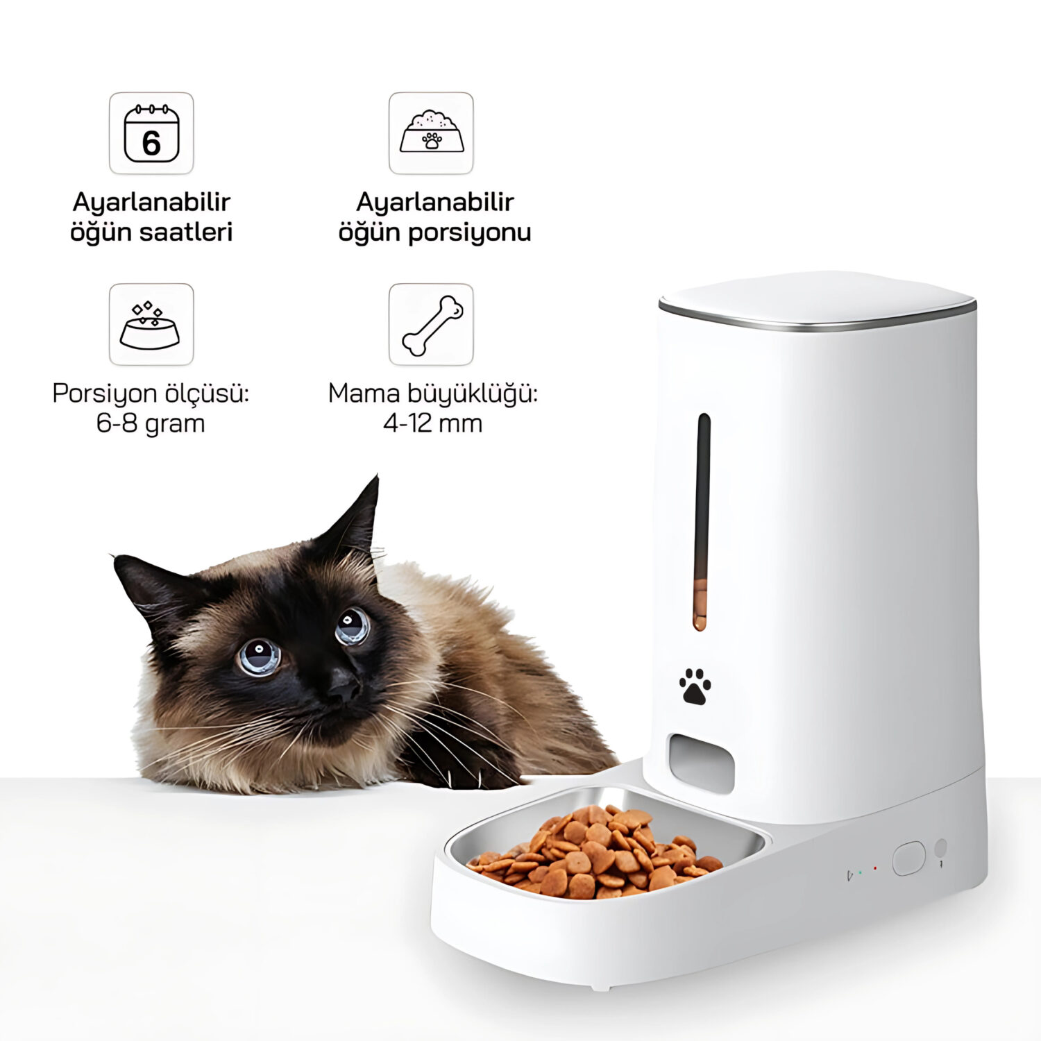 Ki-LitterBox Akıllı Kedi Tuvaleti + Ki-Feeder (Çift Kaseli) - Görsel 8