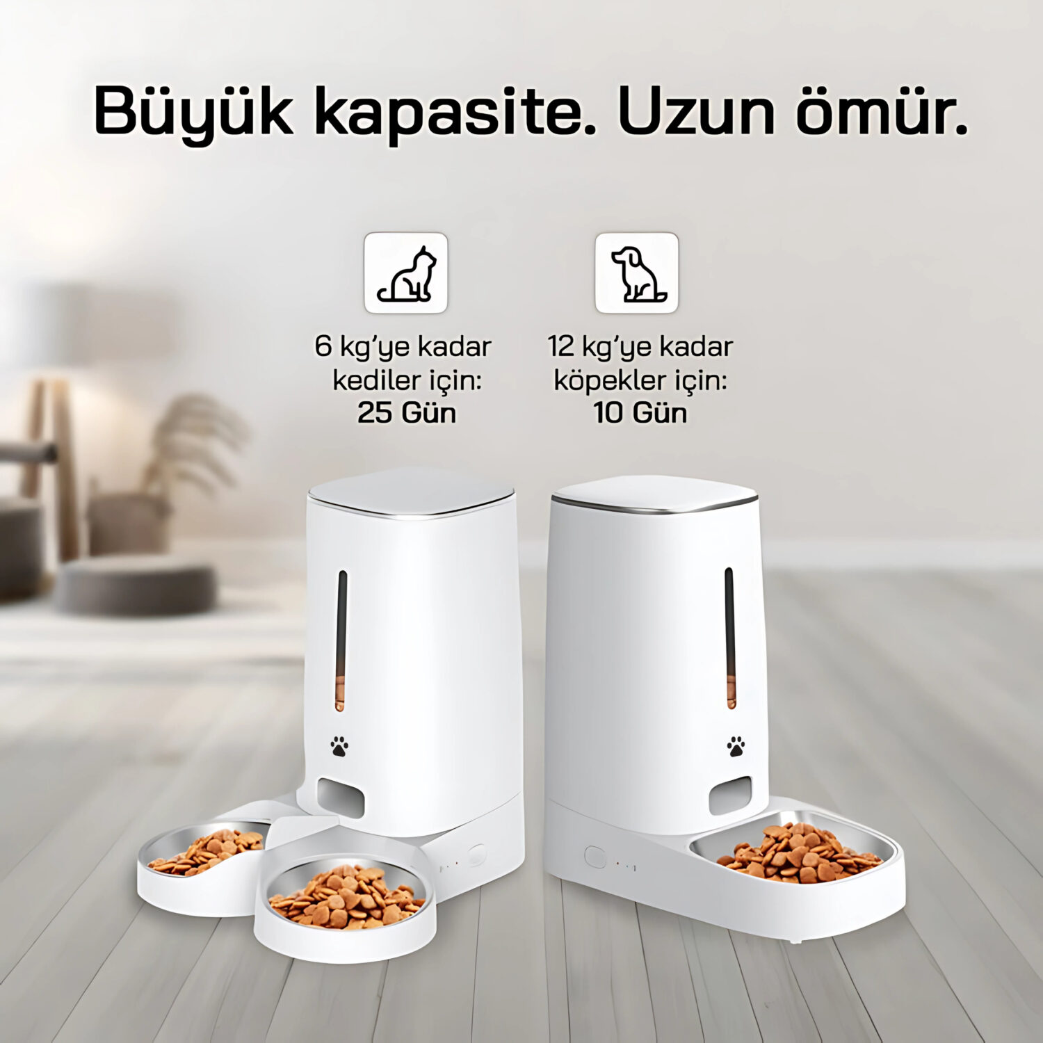 Ki-LitterBox Akıllı Kedi Tuvaleti + Ki-Feeder (Çift Kaseli) - Görsel 7