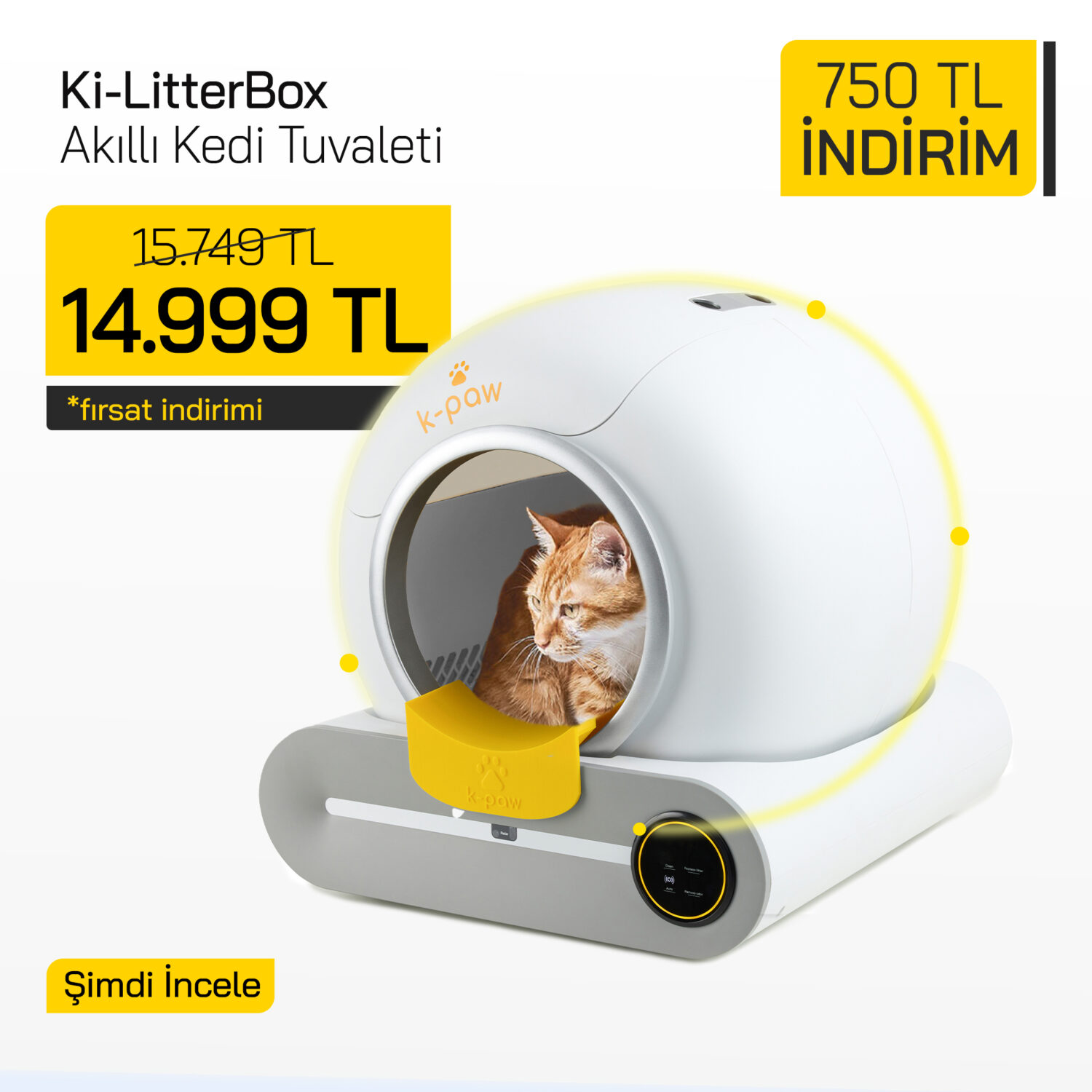 Ki-LitterBox Akıllı Kedi Tuvaleti