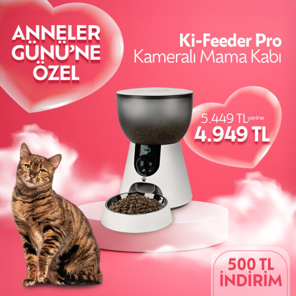 Ki-Feeder Pro Video Kameralı Sesli Mama Besleyici