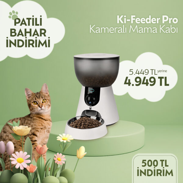 Ki-Feeder Pro Video Kameralı Sesli Mama Besleyici