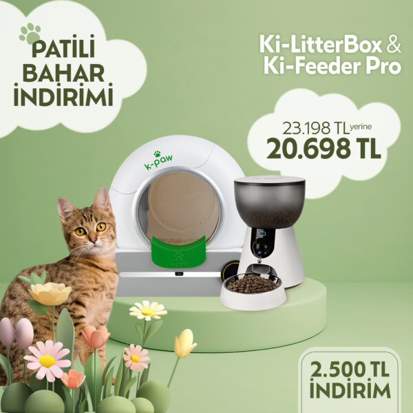 Ki-LitterBox Akıllı Kedi Tuvaleti + Ki-Feeder Pro